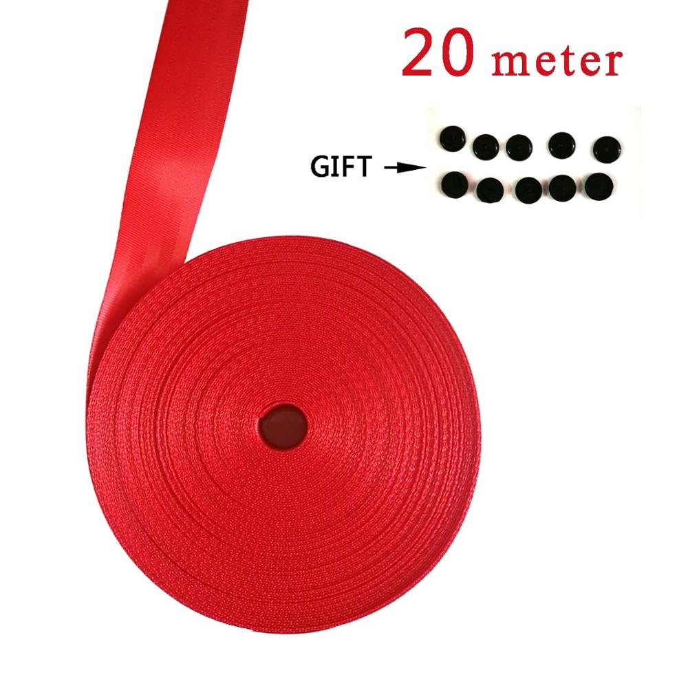 Rode 3 M-30 M autogordel singels auto gemodificeerde 3C standaard gecertificeerd kind veiligheidsgordel auto accessoires: 20Meter