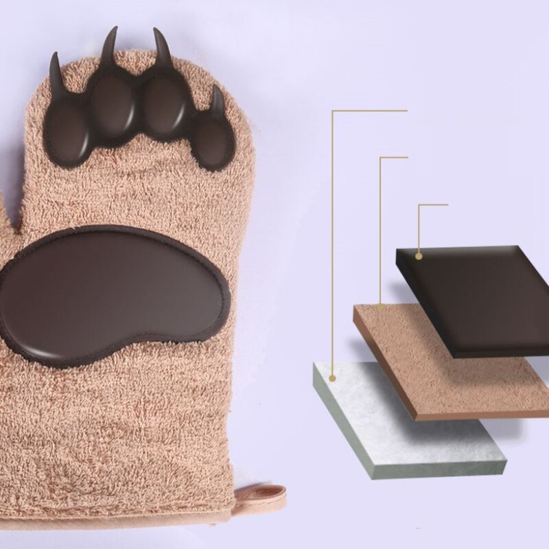 Bakken Handschoenen Oven Siliconen Anti-Brandwonden Handschoenen, Keuken Magnetron Bakken Verdikte Hittebestendige Warmte-isolatie Handschoenen