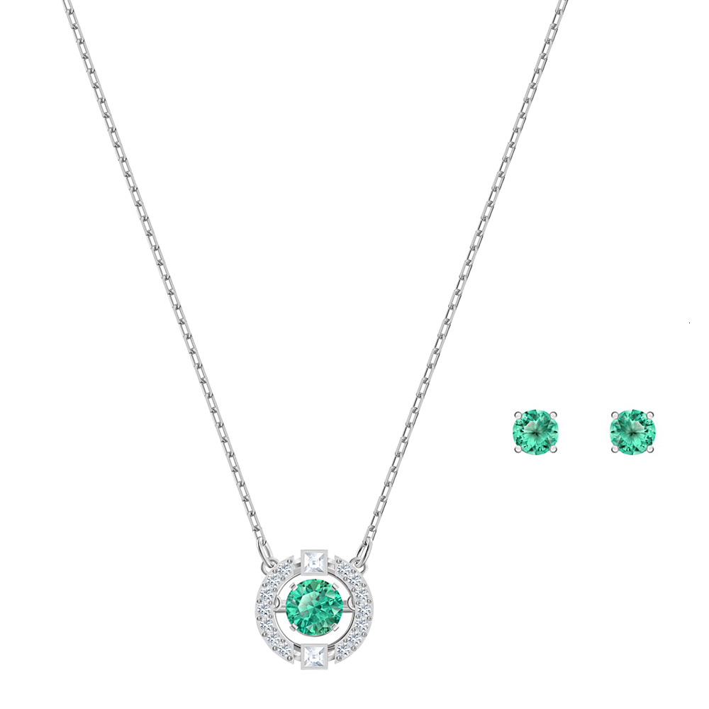 Mandy Groene Hart Disk Mode Ketting Worden Gedaan Stud Persoonlijkheid Ketting In