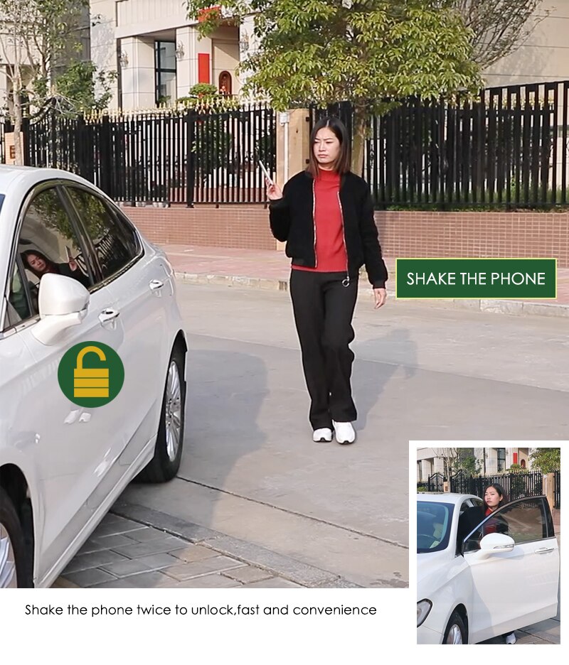 Système d&#39;alarme de voiture pour SmartPhone, verrouillage à distance, contrôle Central, LED, sans clé, Kit universel
