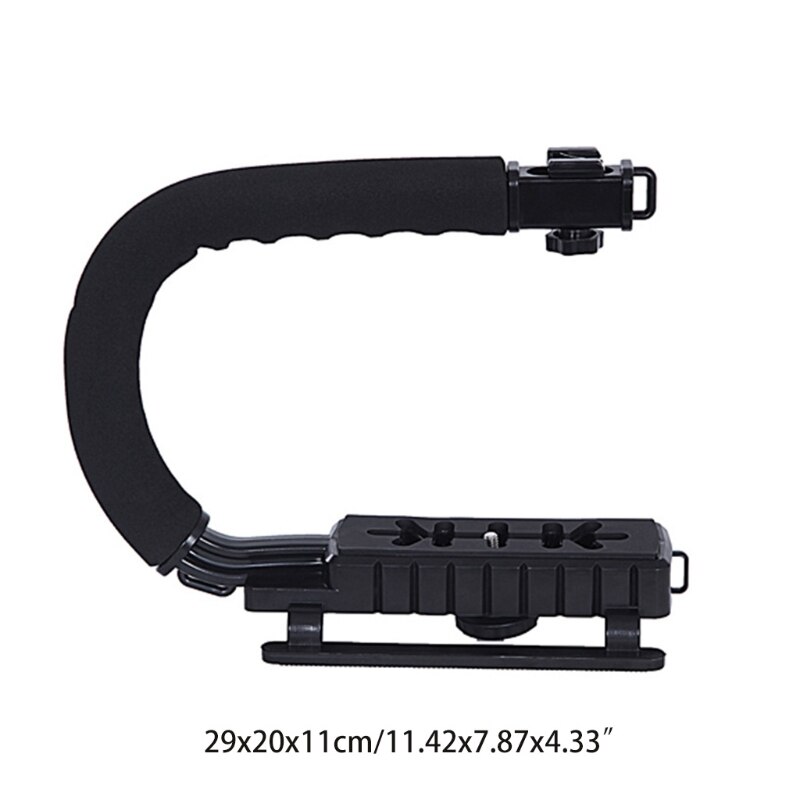 Handheld Stabilizer Foldable Handle Grip with Accessory Mount for Camera Camcorder DSLR DV Video Universal Durable