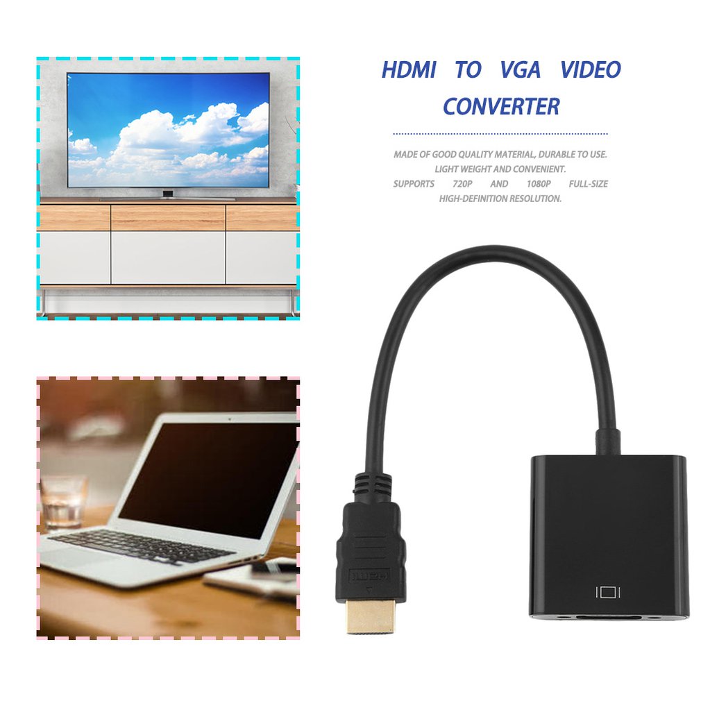 hdmi to vga RGB vga to hdmi cable Video adapter HDMI Cable 1080P HDTV Monitor for television smart tv adaptador