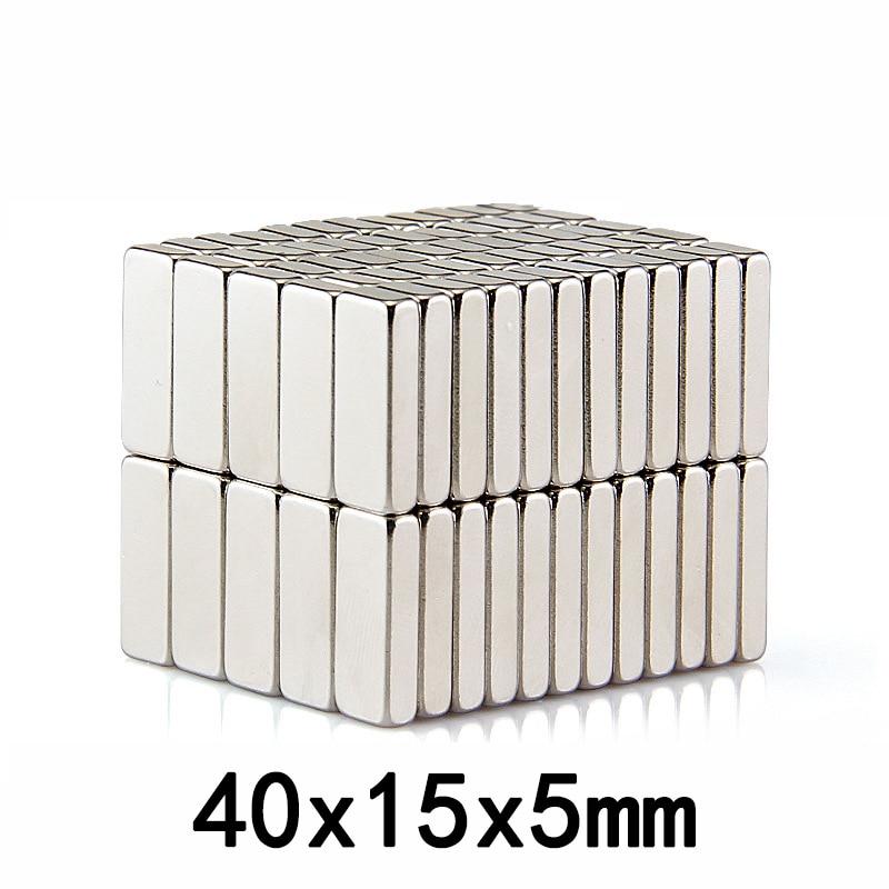 5 ~ 50 Stuks 40X15X5 Mm Super Sterke Neodymium Magneet 40 Mm * 15 Mm Blok permanente Magneten 40X15X5 Mm Sheet Krachtige Magneet 40*15*5 Mm