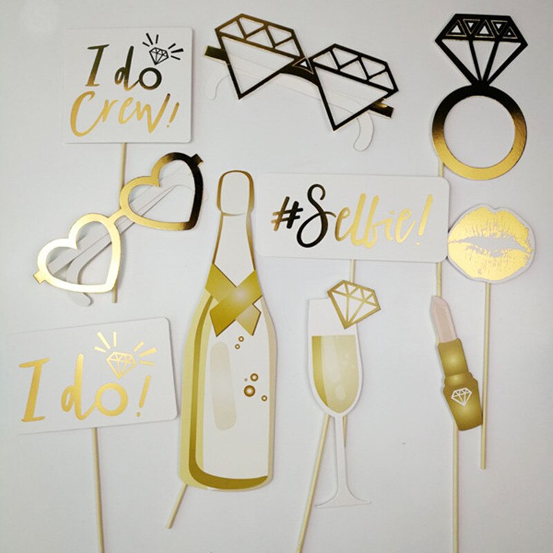 Bride To Be Wedding Decoration Bachelorette Party Supplies Team Bride Photo Props Set Hen Party Bridal Shower Decoration: zuan shi