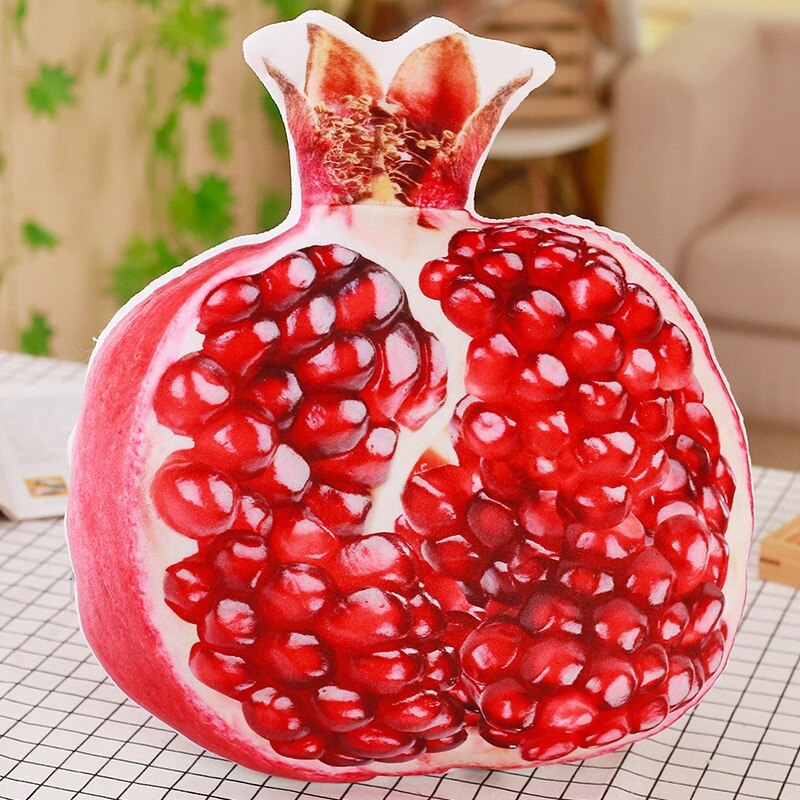 Creatieve Simulatie Voedsel Kussen Kip Klauw Bamboe Schieten Granaatappel Pompoen Grote Kussen Pluche Speelgoed Voor Kinderen: Pomegranate