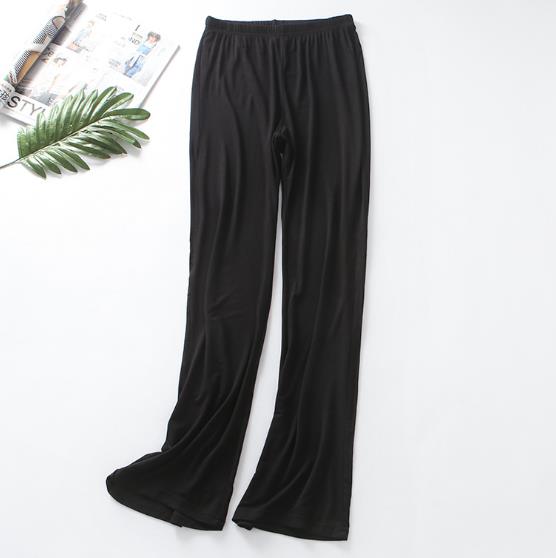 Large Size Modal Cotton Women's Home Pant Spring Autumn Female Sleepwear Pijama Trousers Pantalones De Mujer: black / M