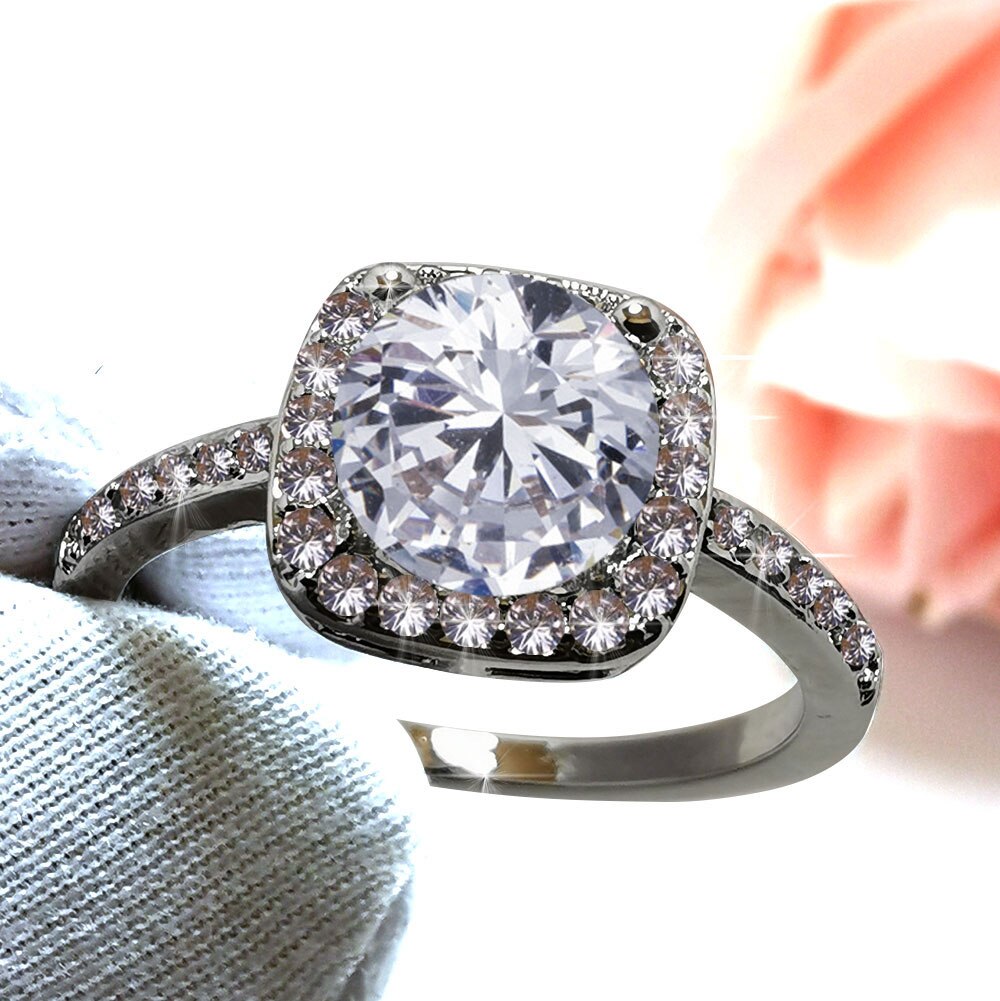 Mode Zirconia Ringen Bruiloft Sieraden Vrouwelijke Verlovingsring Crystal