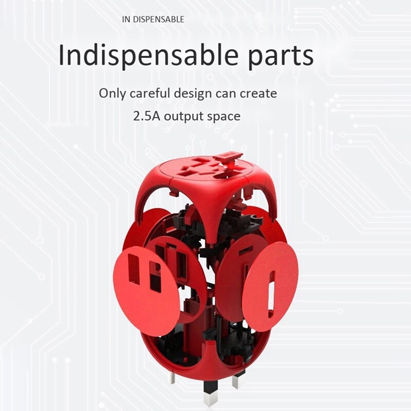 Internationale Reizen Adapter Multi Stopcontacten Universele Adapter Outlets Dual Usb Charger Us Plug