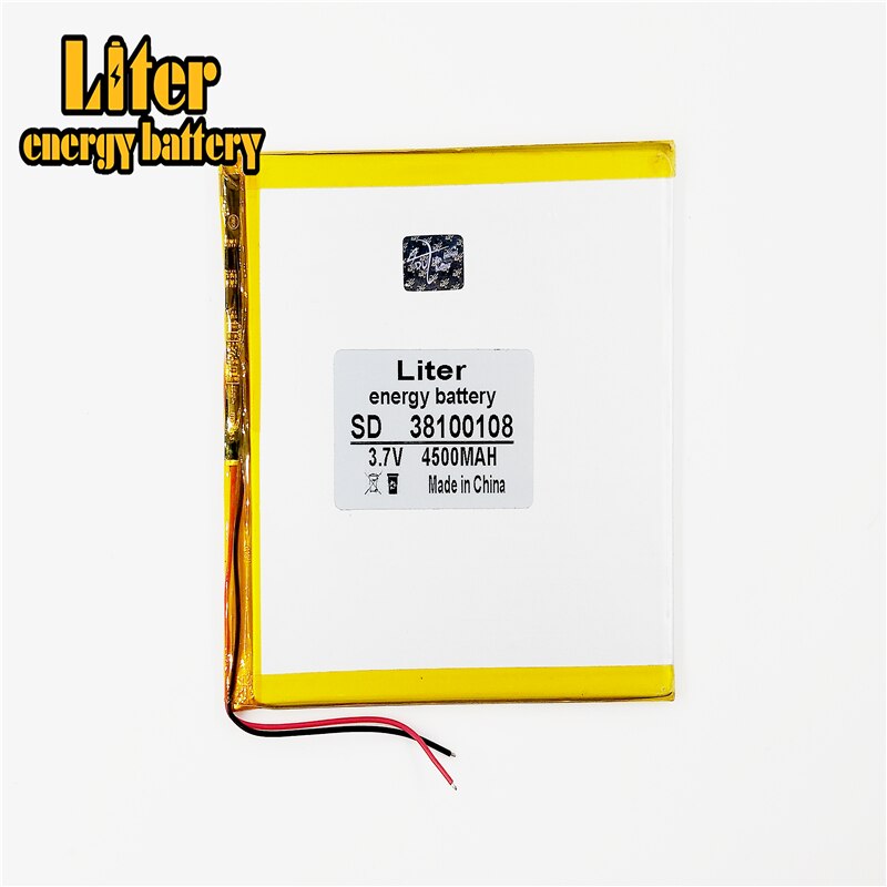 3,7 V batería de polímero de litio 38100108 4500MAH batería móvil DIY tablet computadora