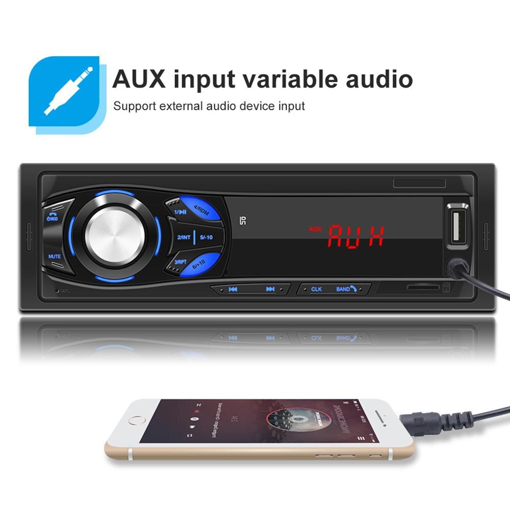 Haut 12V unique 1 DIN voiture stéréo lecteur MP3 Radio FM AUX TF carte U unité de tête de disque dans le tableau de bord récepteur multimédia numérique voiture lecteur MP3