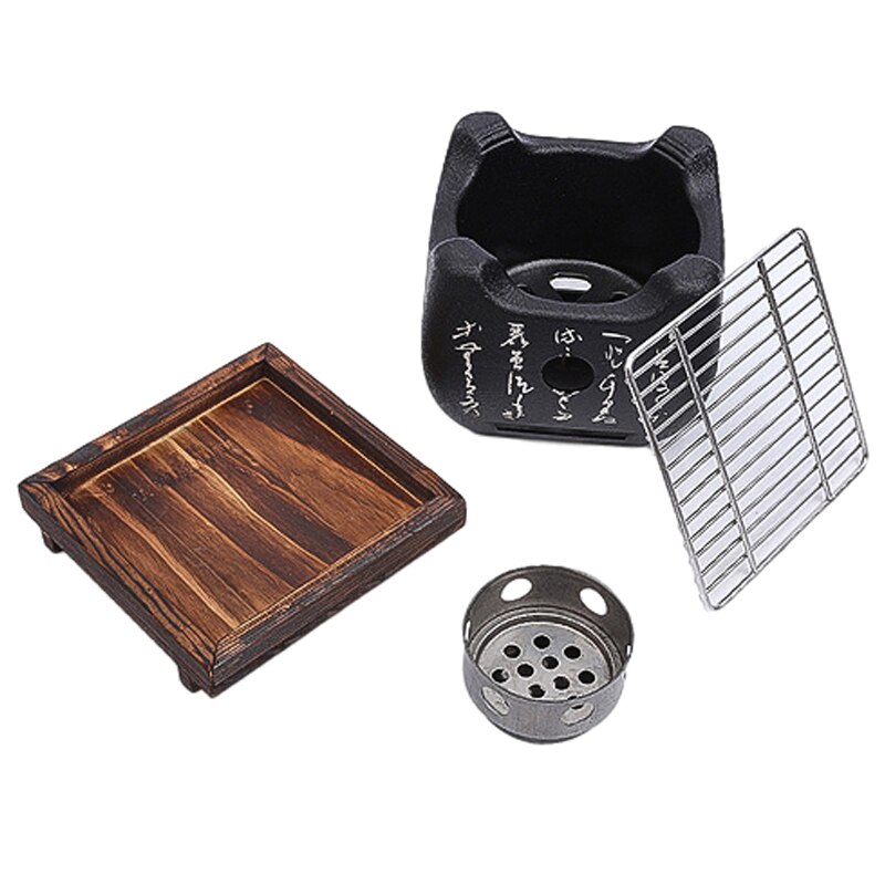 Portable Japanese BBQ Grill Charcoal Barbecue Grills Aluminium Alloy Indoor Outdoor BBQ Grill Pan Barbecue Stove