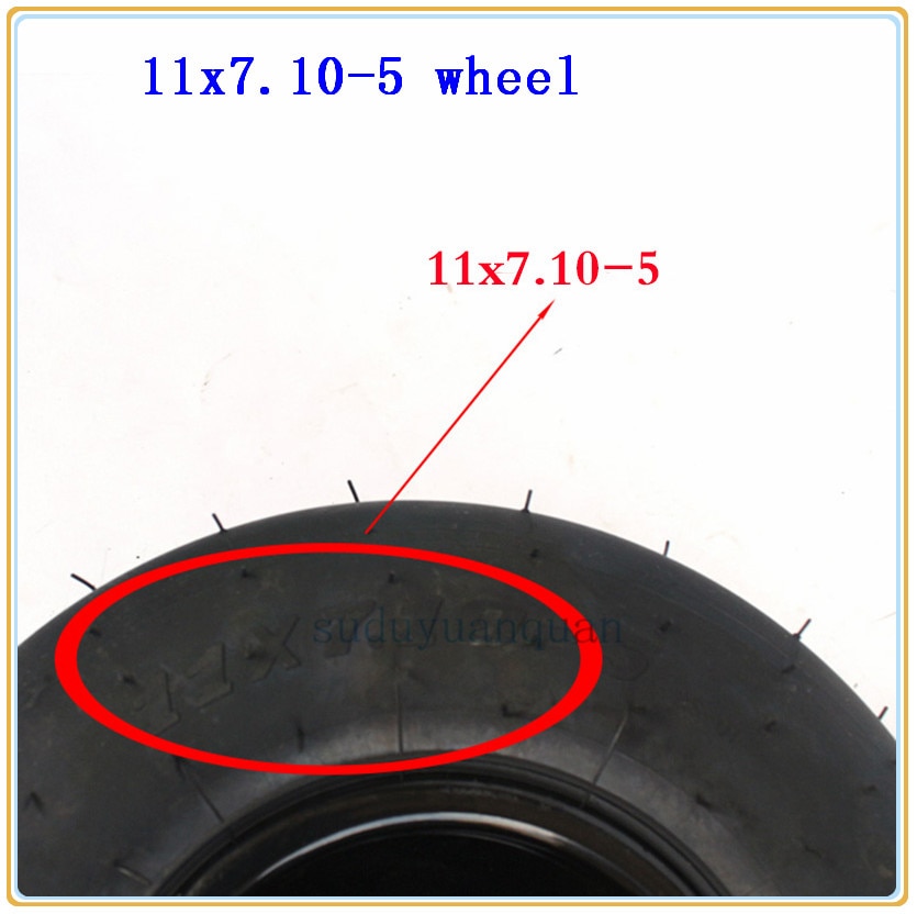 Rear wheels 11x7.10-5 Tires and Rims Go Kart wheel 5 inches Go Kart ATV UTV Buggy Quad Wheel hub rim and tyres Sets
