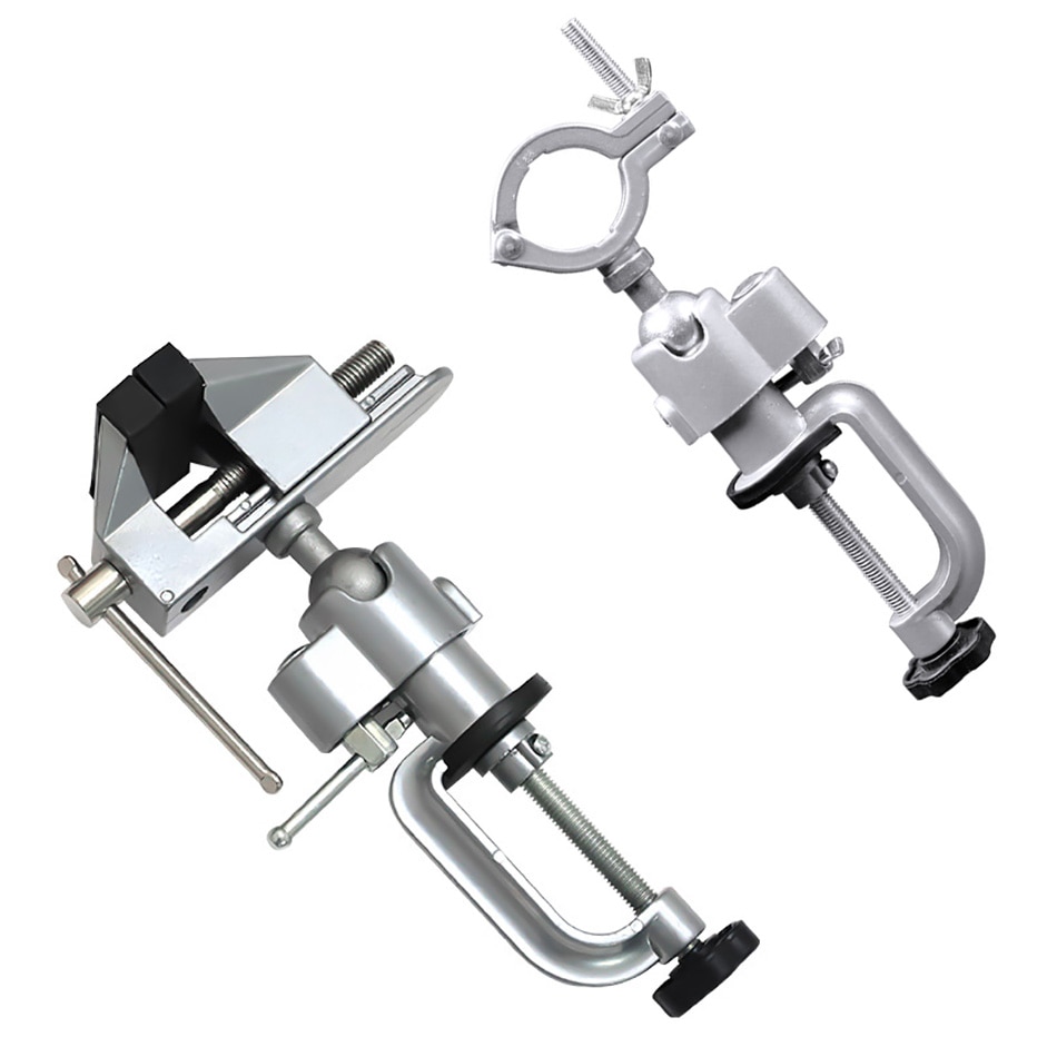 360 Degree Stand Bench Vise Clamp Rotating Table Vise Swivel Electric Drill Multifunctional Mold Table-Screw Craft Fixed-Repair