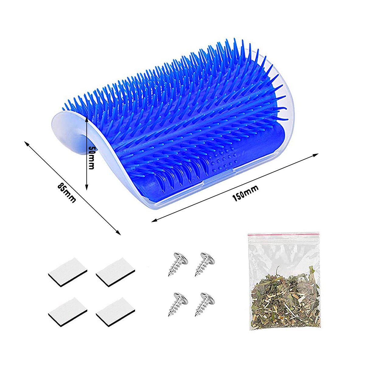 Cats Brush Corner Cat Massage Self Groomer Comb Brush Cat Rubs the Face with a Tickling Comb Cat Self Groomer Brush Accessories: L-Blue