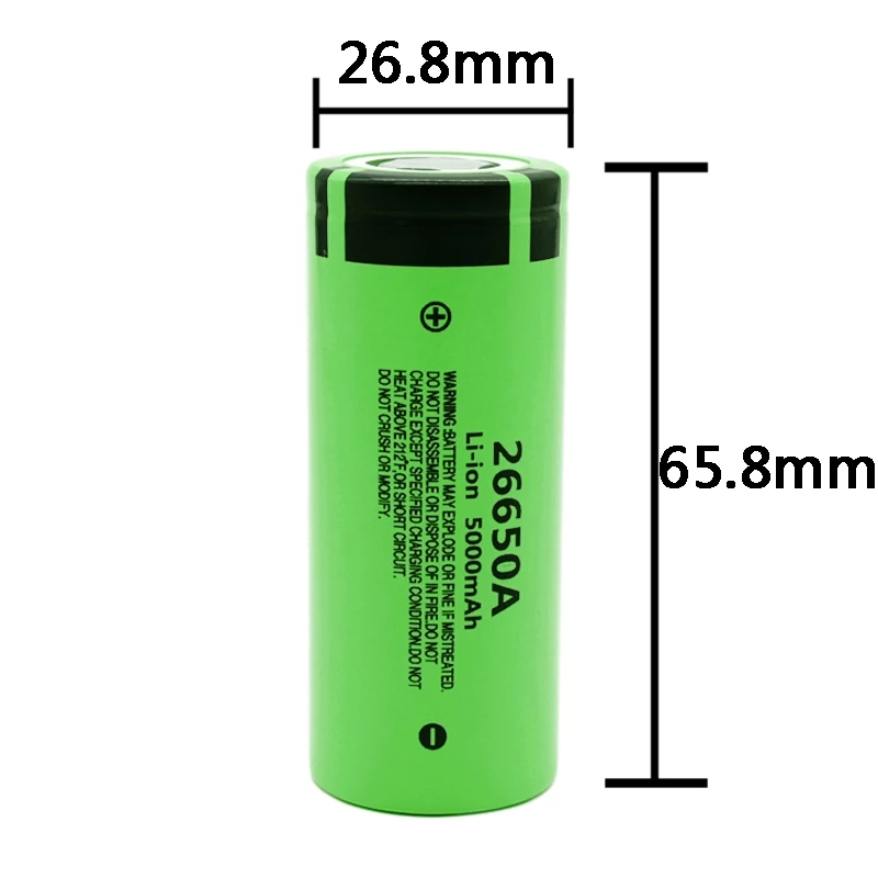 3.7V 26650 Batterij 5000Mah Li-Ion Oplaadbare Batterij Voor 26650A Led Zaklamp Zaklamp Li-Ion Batterij Batterij Batterijen