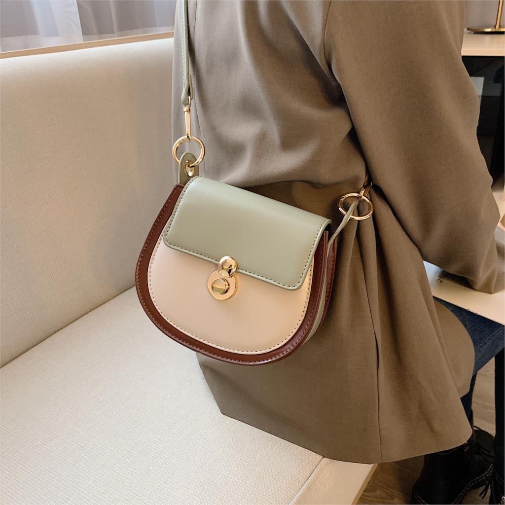 PU Leather Contrast color Crossbody Bags For Women Small Shoulder Bag Female Handbags and Purses travel bags