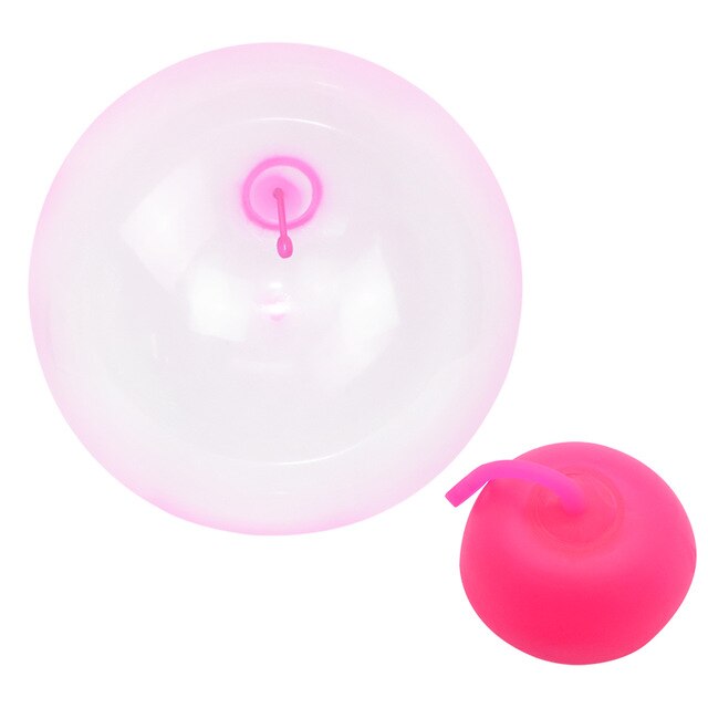 S M L Size Children Outdoor Bubble Ball Air Water Filled Balloon Summer Beach Toy Fun Party Game For Kids: M 60cm Pink