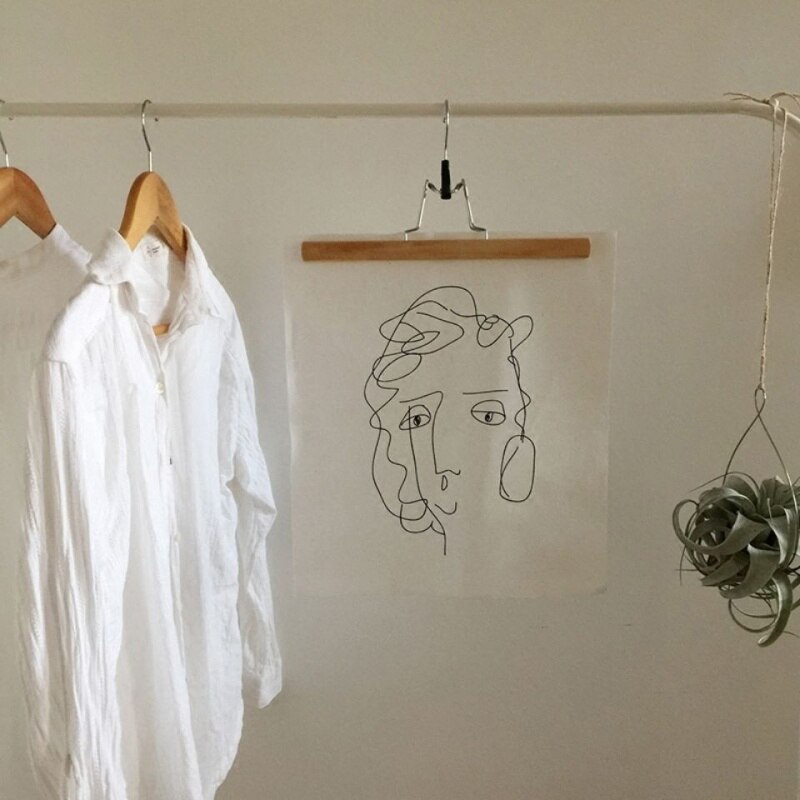 3/6Pcs Hanging Picture Clips Solid Wooden Clip Paper Picture Holder Wall Hanging Photo Frame Seamless Hanger Home Decoration