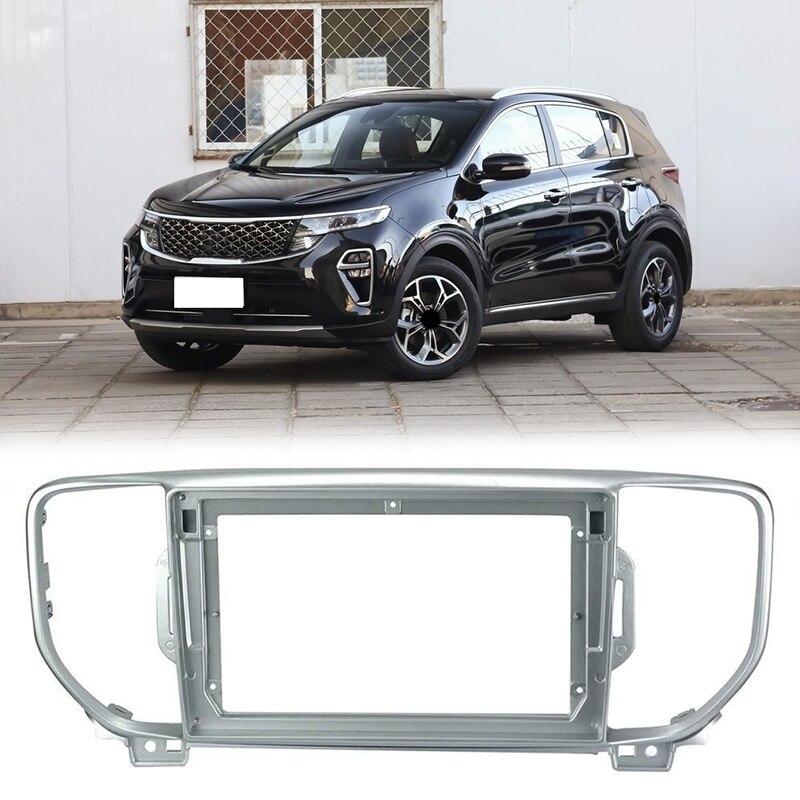 9 Polegada carro dvd fáscia guarnição kit 2 din fascia o montagem adaptador fascia quadro para kia kx5 (sportage r) 2016-2017