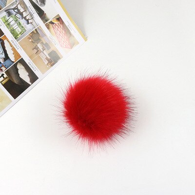 30 stk/parti 8cm blandede bløde rundformede imiterede ræve pomponkugler fluffy pom pom til børn gør-det-selv beklædningsgenstand håndværk: 8