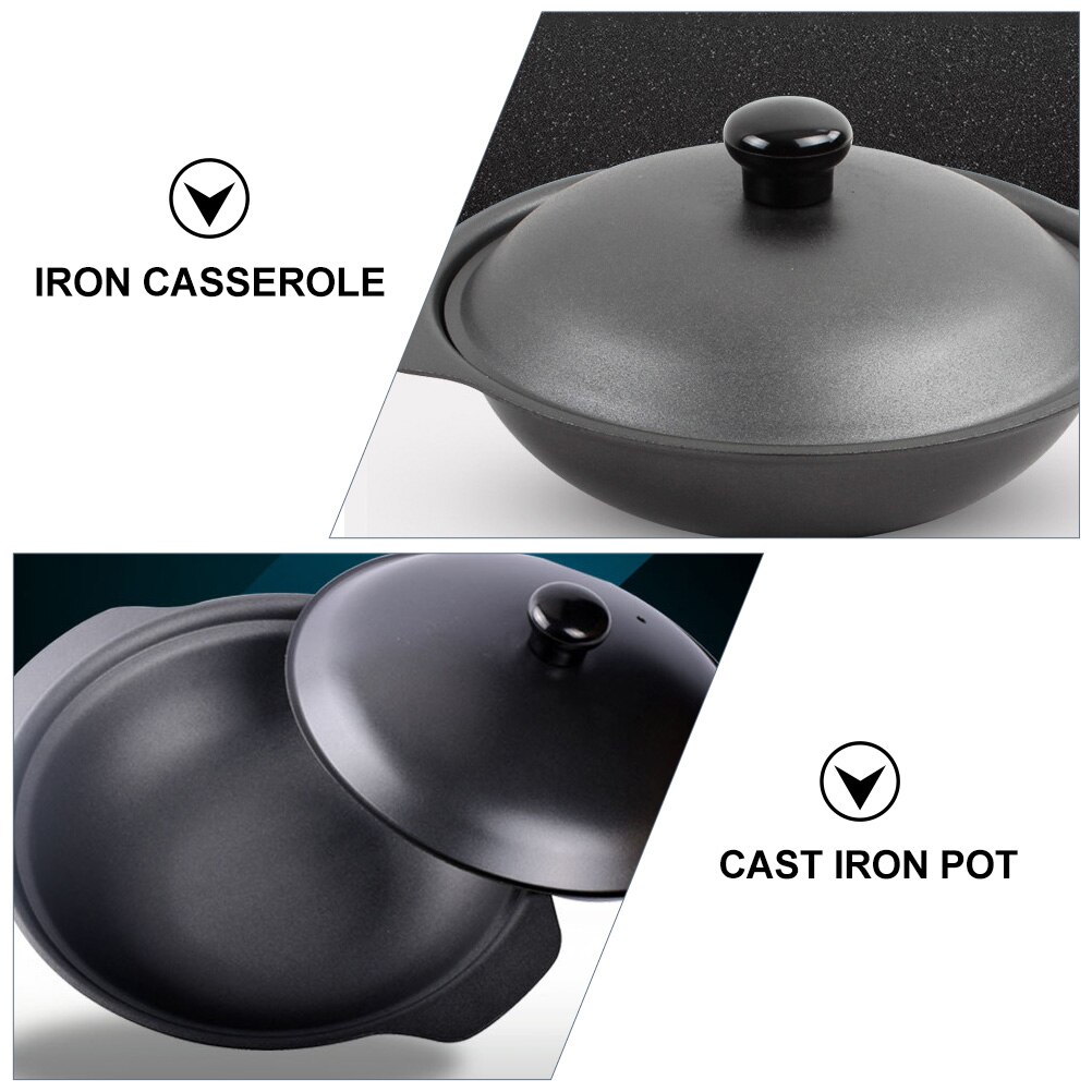 1 Pc -resistant Cast Iron Small Pot Clay Pot Rice And Braised Chicken Container