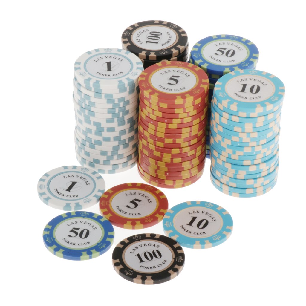 100 stück Kunststoff Poker Chips für freundlicher Spiel Spielen, Lernen Mathematik Zählen, Bingo Spiel