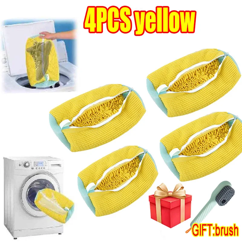 Waszak Schoenwasnet Waszak Gewatteerd Net Wasgoed Schoenen Huishoudelijke Machine Wassen Schoenen Zakken Droogzakken 1/6PCS: Dark Gray