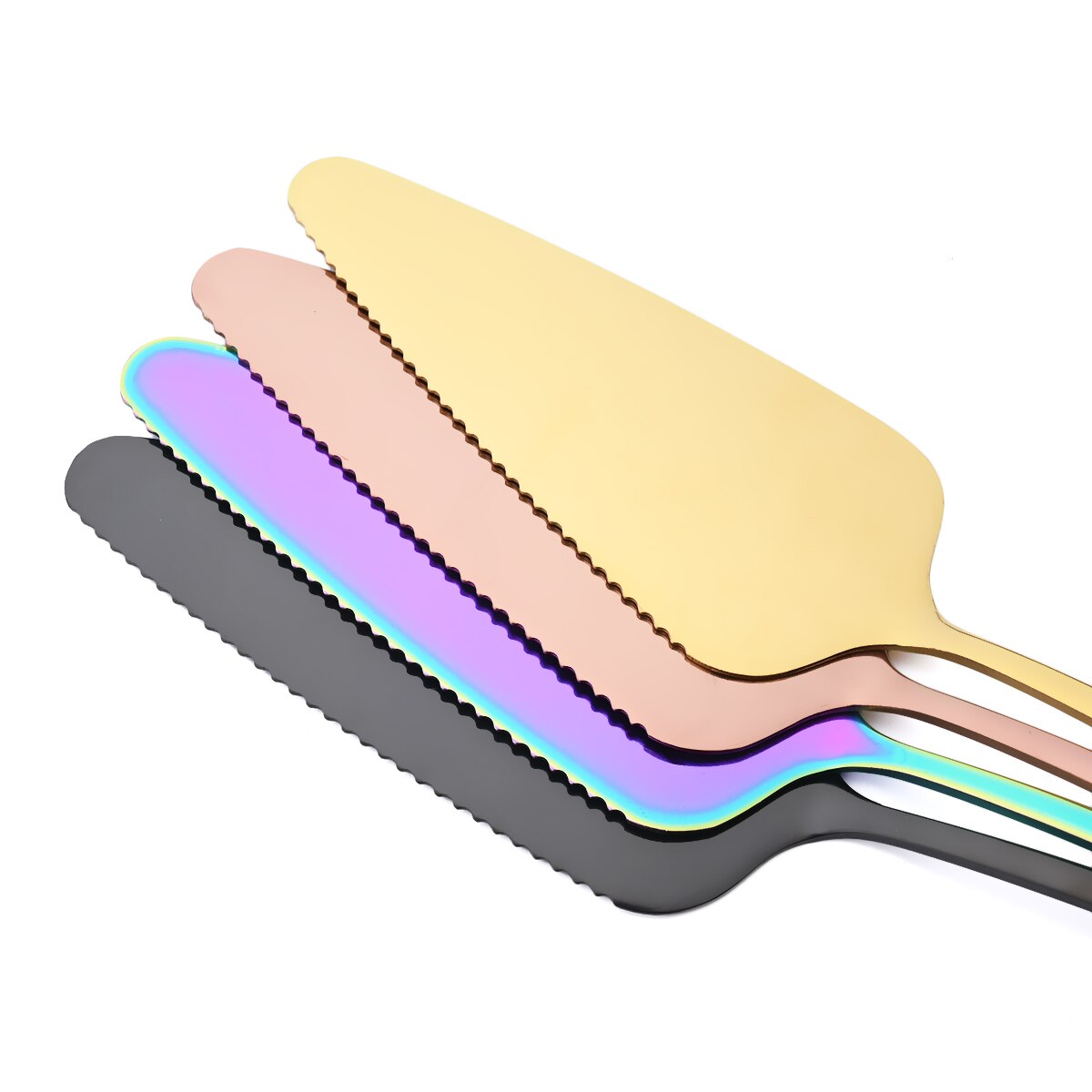 Gold Triangle Pizza Spatula Set Stainless Steel Toothed Cake Spatula Cheese Spatula Cake Spatula Baking Kitchen Accessories Tool