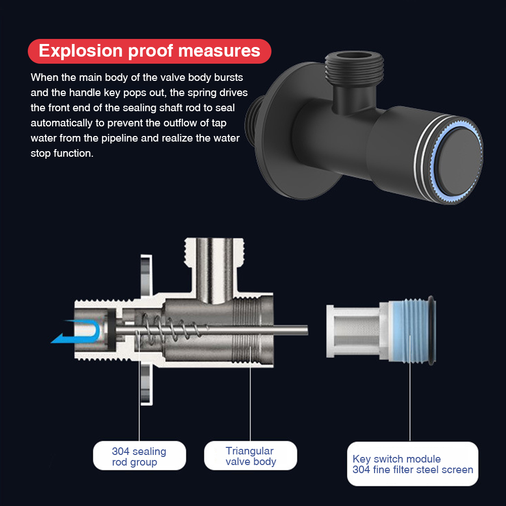 2pcs Heat Resistant Durable Push Button Pratical Easy Install Stainless Steel Bathroom Faucets Replacement Basin Tap Heads