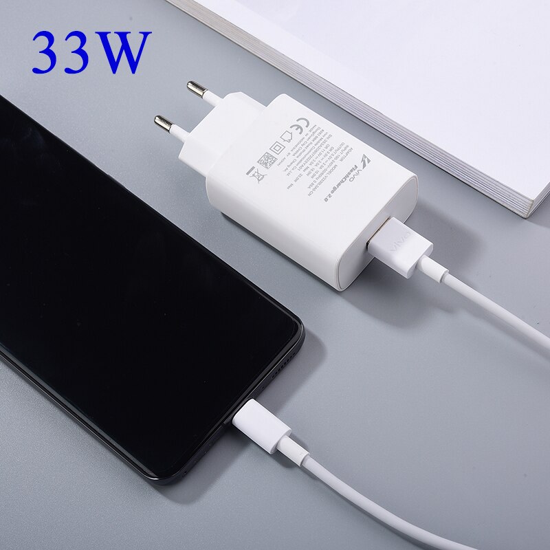Vivo  s12 pro 33w usb-schnellladegerät, netzteil, 2.0 typ-c-schnellladekabel für vivo  x70 x60 x50 x30 pro iqoo neo 855 z1x s7