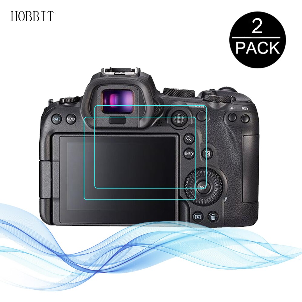 2Pcs Voor Canon Eos R6 R5 R3 R 90D Digitale Camera Lcd Anti-Kras Water-Proof Film 2.5D 9H Clear Gehard Glas Screen Protector