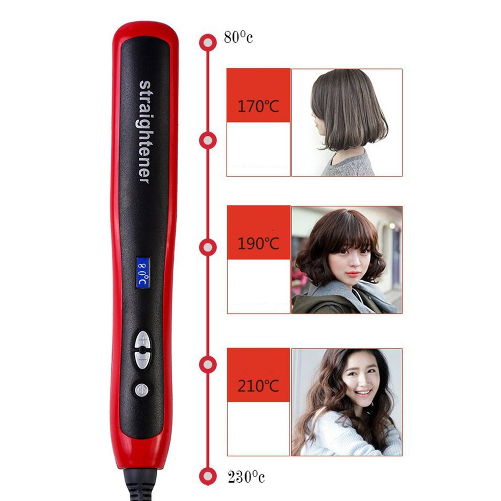Hair Straight Styler Crystal Straight Hair Comb Hd Ceramic Straightening Splint Bangs Buckle Hair Curling Straight Hair Comb