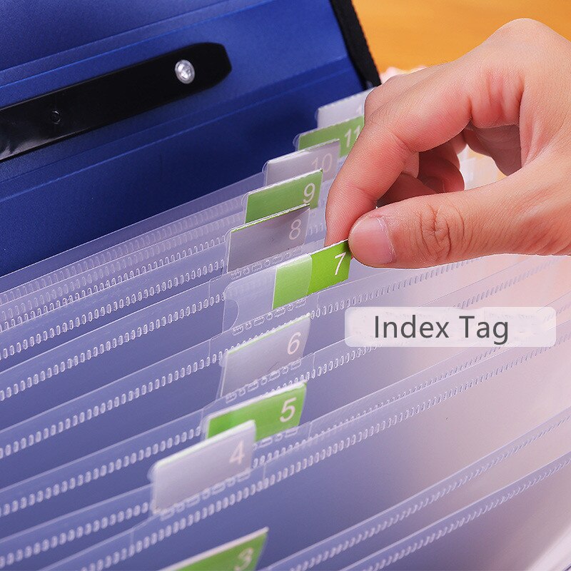 13 Pockets Expanding Wallet With Portable Handle Office A4 Letter Size Document Bag Accordion Filling File Folder Large Capaticy