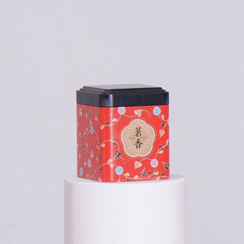 Universal Small Tea Caddy Tin Can Candy Scented Tea Caddy Tinplate Tea Packaging Box Portable Tea Caddy: F