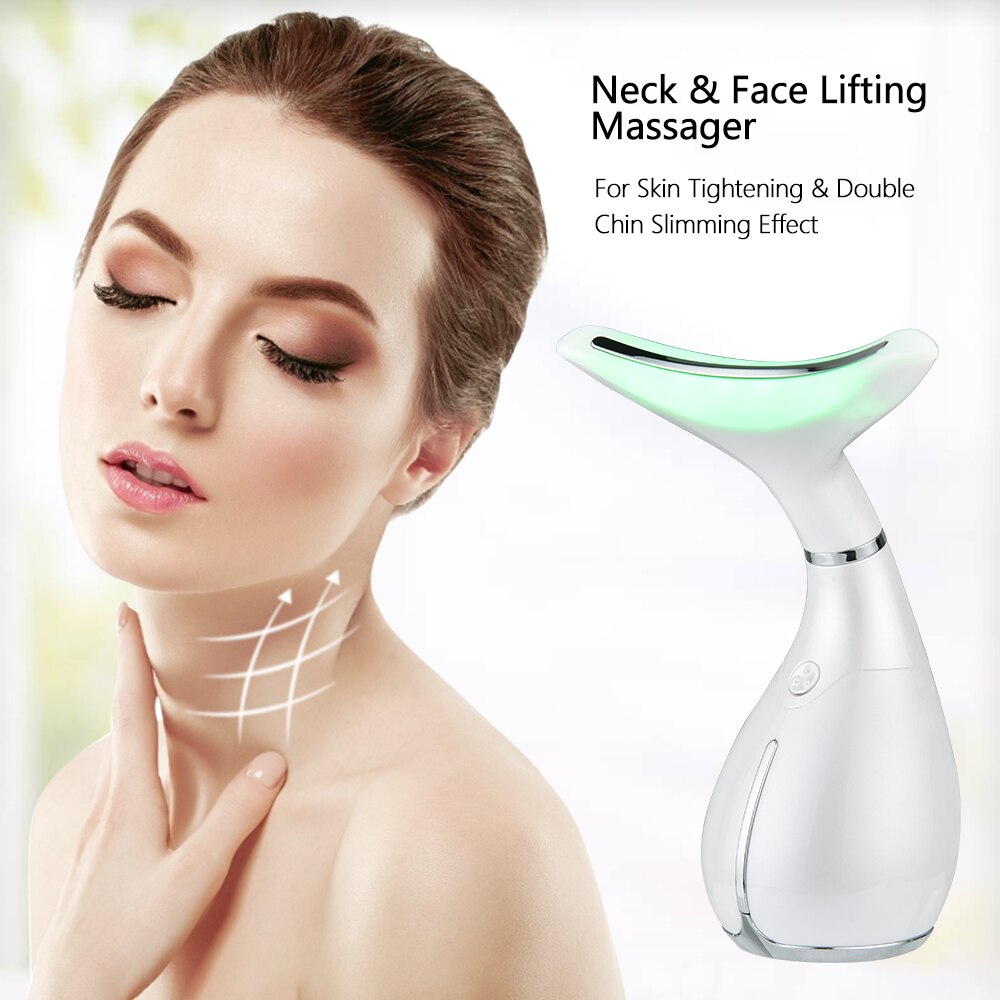 Double Chin Remover LED Photon Therapy Neck Care Device Wrinkle Elimination Machine Face Skin Lifting Tightening Massager