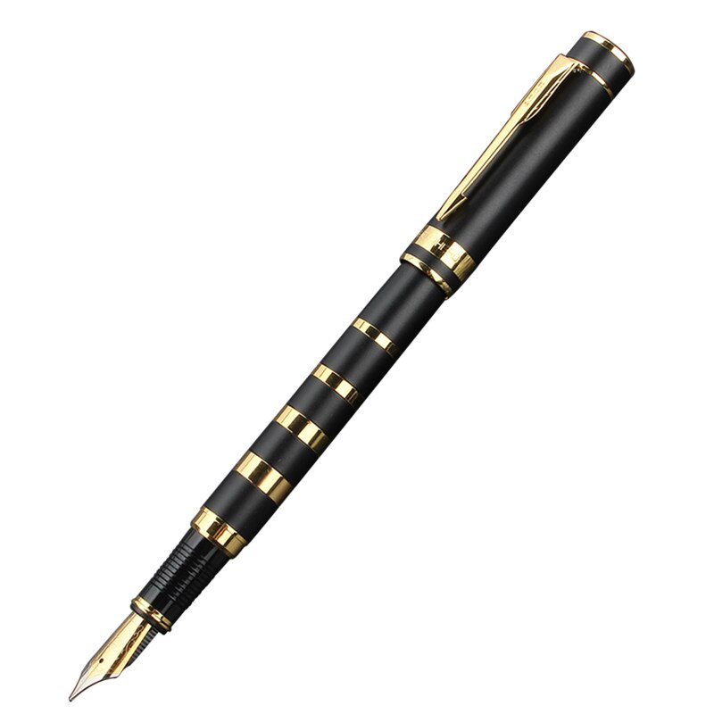 stijl HERO vulpen luxe Matte black 6 gouden ring pen Geavanceerde pen kantoorbenodigdheden