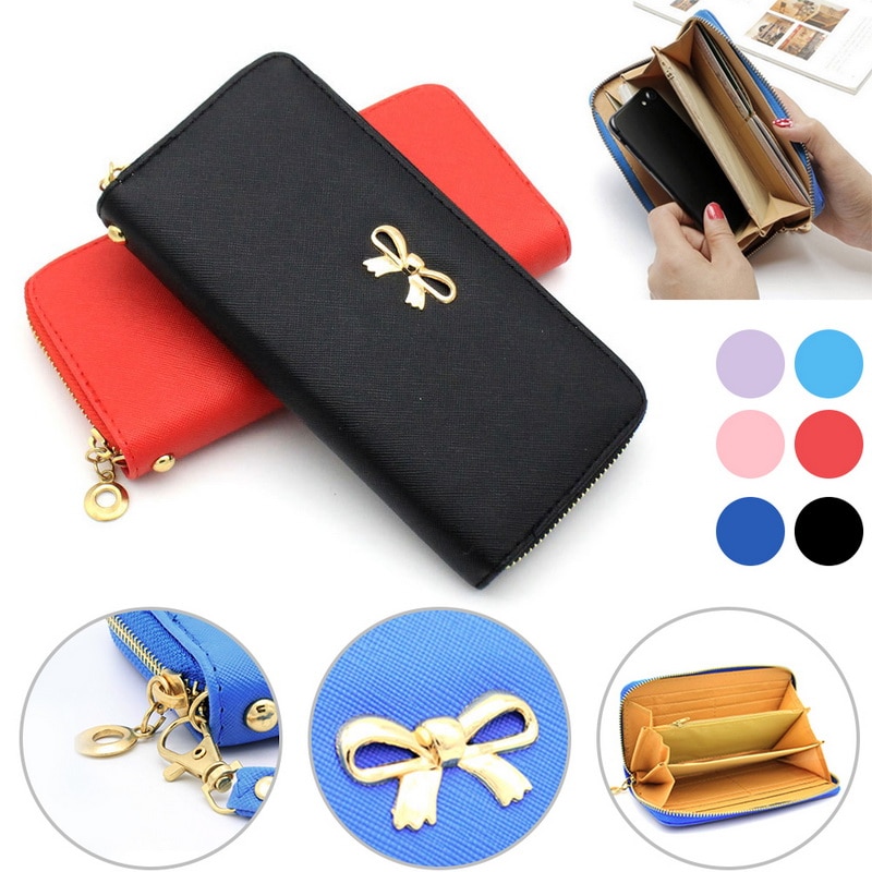 Women Long Wallet Leather Women's Purse and Wallet Lady Party Clutch Female Card Holder Carteras Bolsos De Mujer