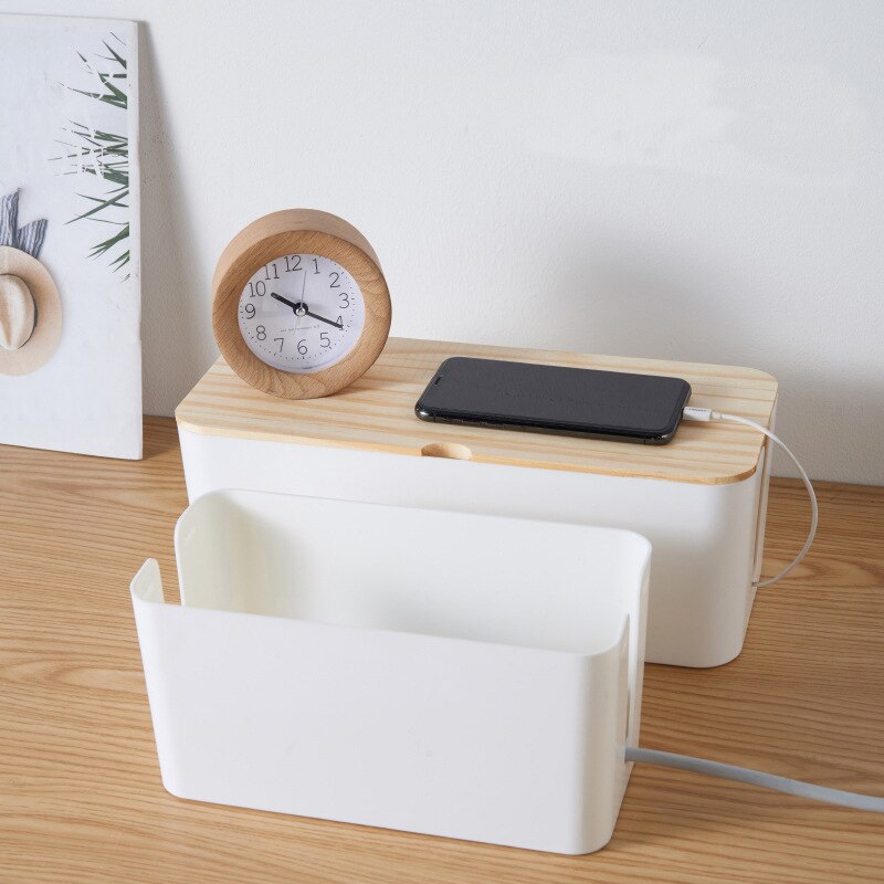 Pojemnik z drutu z tworzywa sztucznego pojemnik robić chowania kabli skrzynka przyłączowa schowek na kable potrzeby domowe Dom dekoracje Organizer