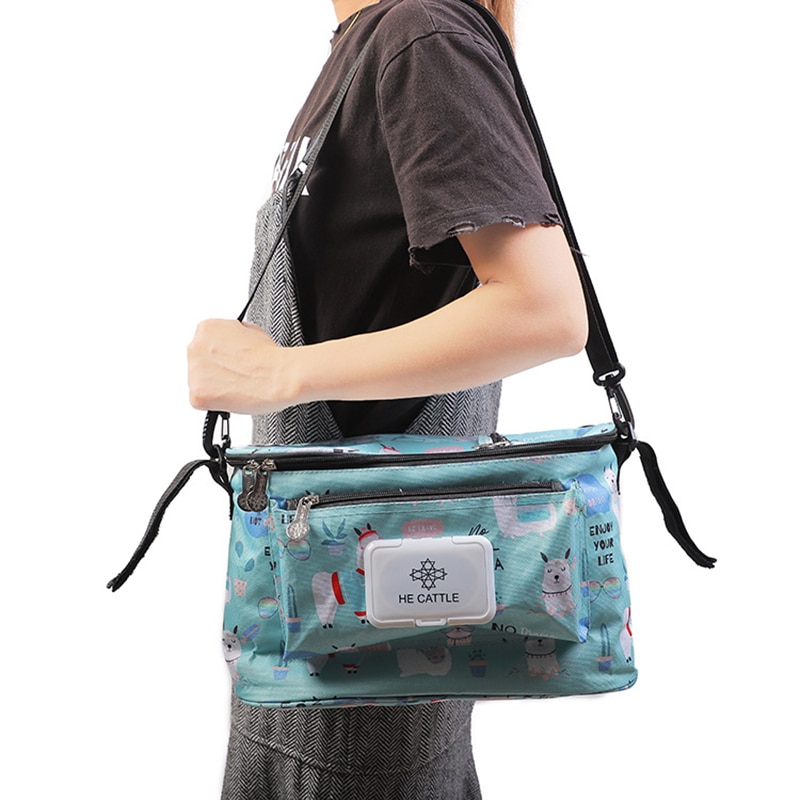 Kinderwagen Organisator Tas Mummie Luiertas Baby Kinderwagen Buggy Winkelwagen Opknoping Tas Waterdicht Afneembare Handtas Kinderwagen Accessoires