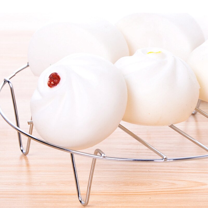 Stainless Steel Cooking Rack Round Baking And Cooling Steaming Rack W Stand Cookware Microwave Rack Kitchen Supplies