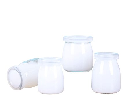 Glas Pudding flasche joghurt flasche mit deckel einweg tasse hause topf yaourt avec couvercle
