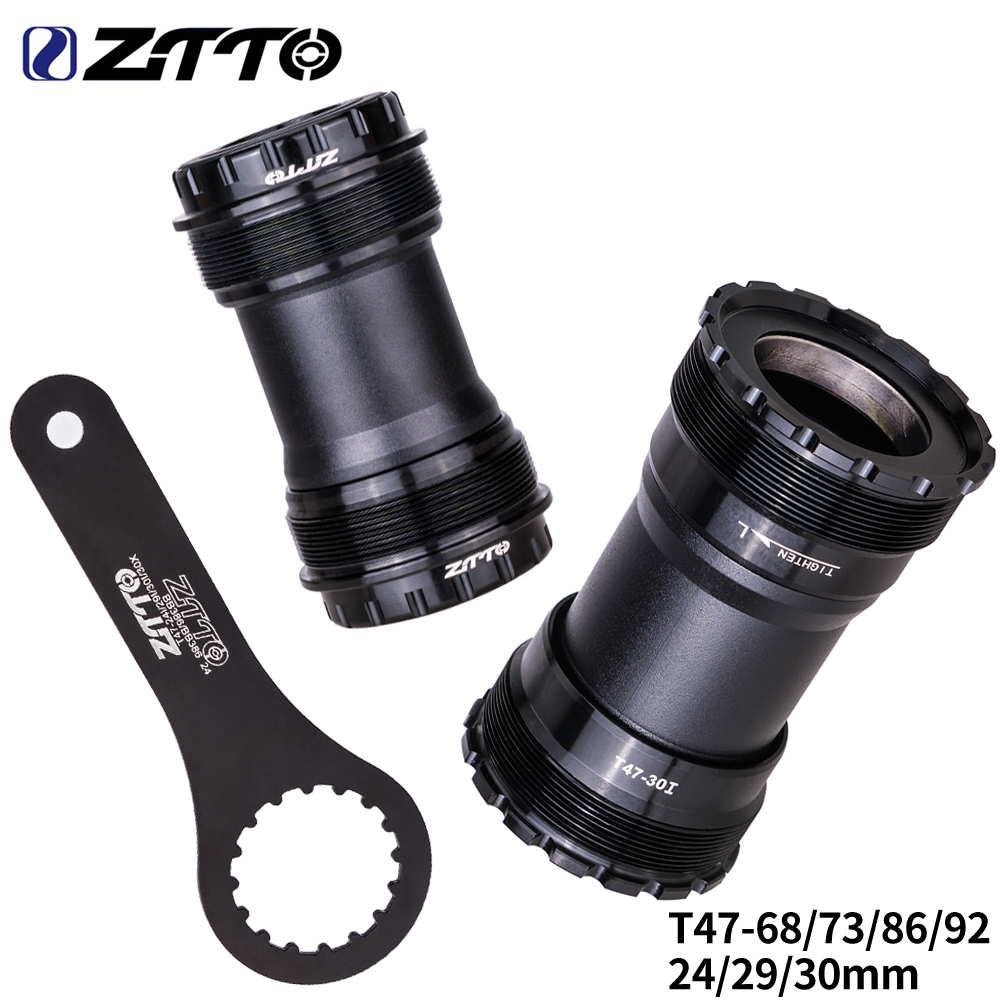 Ztto t47 suporte inferior de bicicleta e ferramenta de instalação 24 mtb bicicleta de estrada pedaleira dub 29 30mmthread 47 68 73mm eixo estriado