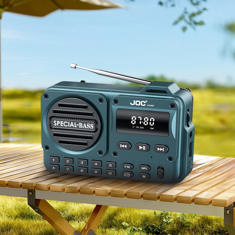 Portable Digital FM Radio Rechargeable Digital Radio Recorder with LED Display BT 5.4 Radio Speaker for Seniors Elderly