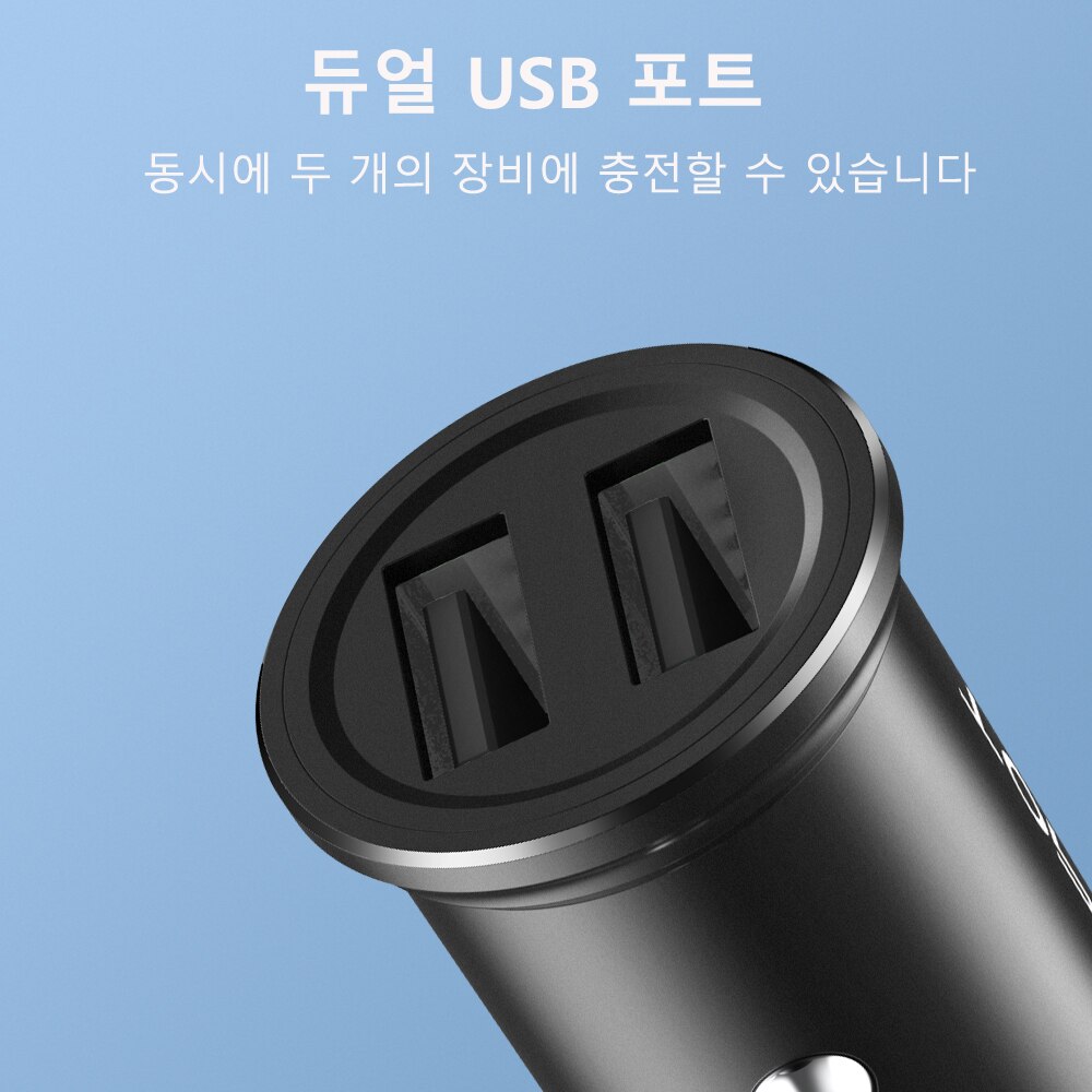 Topk Mini Usb Car Charger Voor Iphone Xiaomi Mobiele Telefoon Tablet 3.1A Snel Opladen Dual Usb Auto-Oplader Adapter in Auto