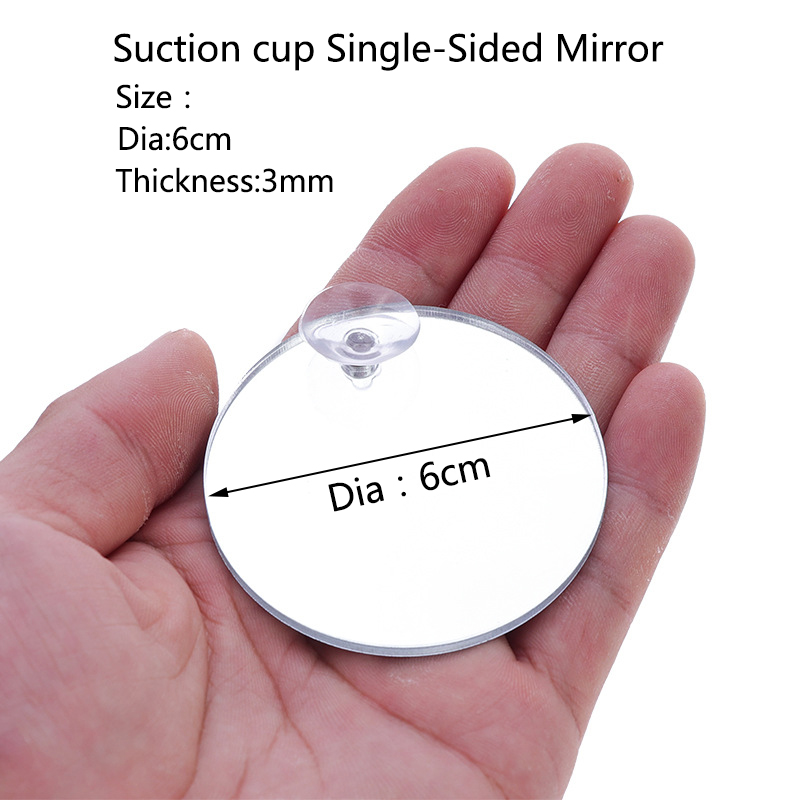 Akrylowe akwarium Betta lustro ryba czołg Pływające okrągłe lustro dla ryb Betta Flowerhorn Cichlid trening 4cm/5cm/6cm/7cm/8cm: czarny