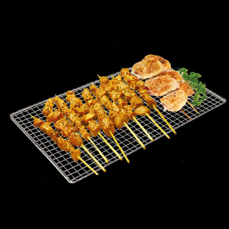 Stainless Steel Squares Holes Grill Barbecue Wire Mesh Multi-Purpose BBQ Grid Cooking Baking Rack Barbecue Grill