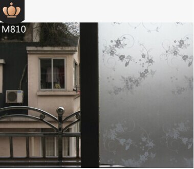 2m x 45cm vinduesdør privatliv film værelse badeværelse hjem glas klistermærke pvc frostet: B