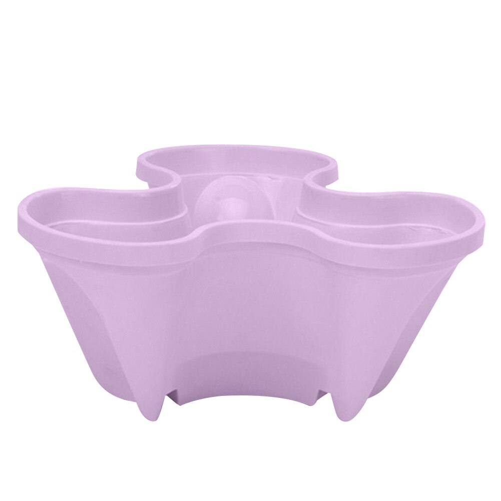 1pc holdbare plastik stabelbare lodrette urtepotte frøplanteholder haveplanteindretning цветочный горшок: Lilla