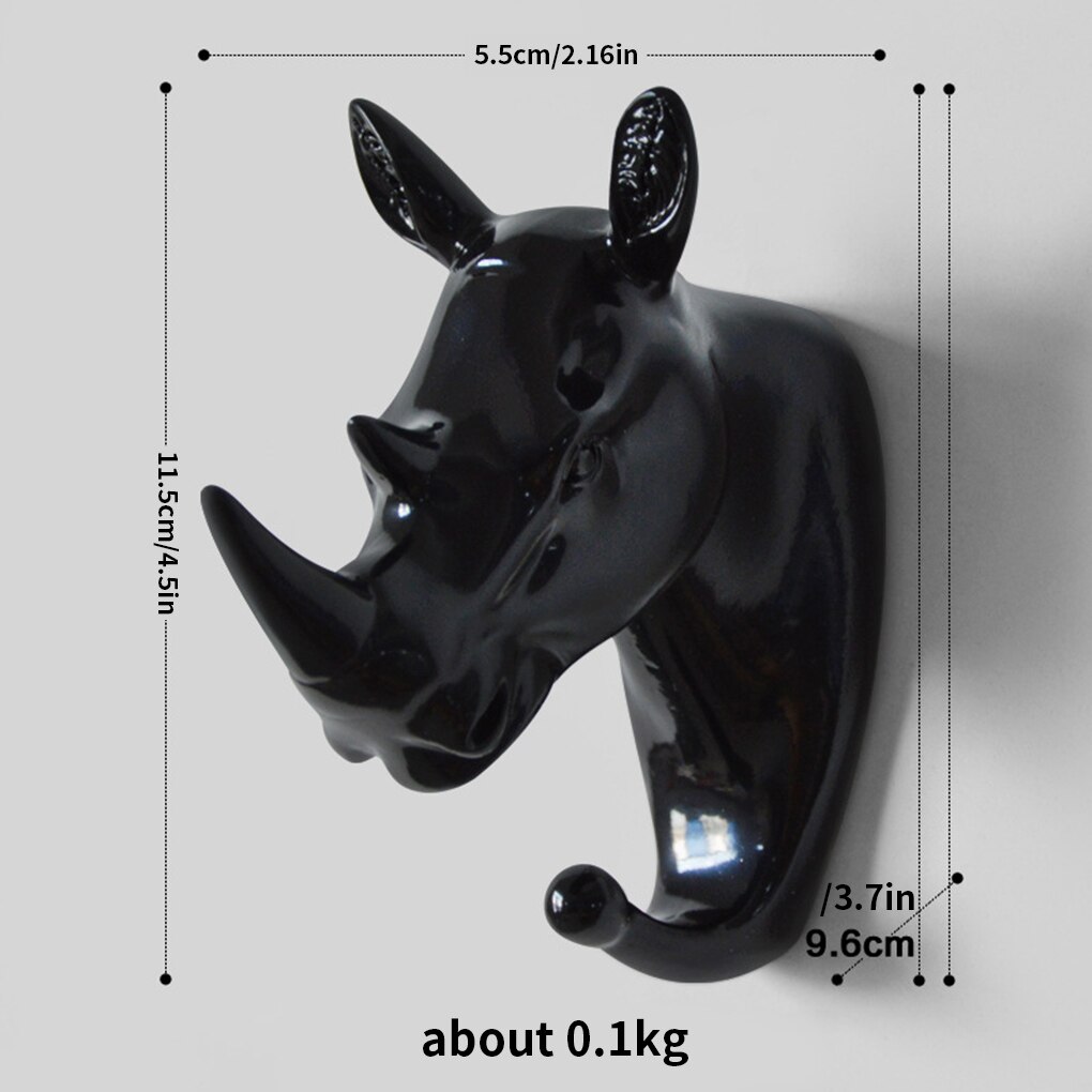 3D Dierenkop Muur Hanger Toetsen Jas Hoed Opknoping Haak Houder Thuis Wall Decor Accessoires Decoratieve Haak Creatieve Dier Haken: 10