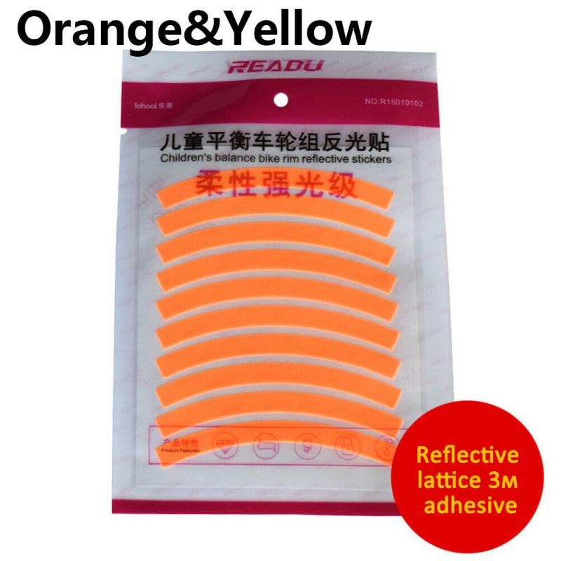 Pegatinas reflectoras para bicicleta, adhesivos reflectores para rueda, cintas de seguridad para rueda de bicicleta para niño, accesorios para bicicleta